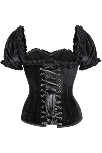 Velvet Steel Boned Overbust Gothic Corset