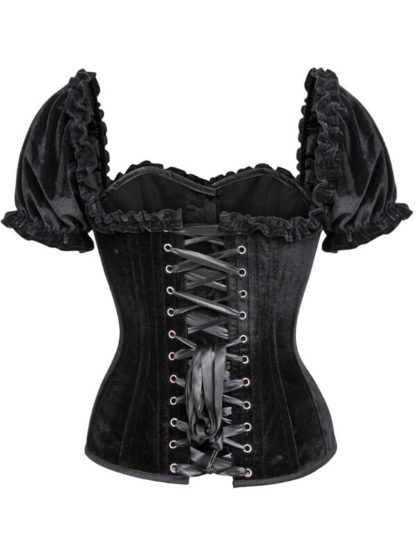 Velvet Steel Boned Overbust Gothic Corset