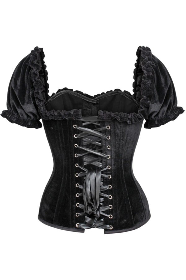 Velvet Steel Boned Overbust Gothic Corset