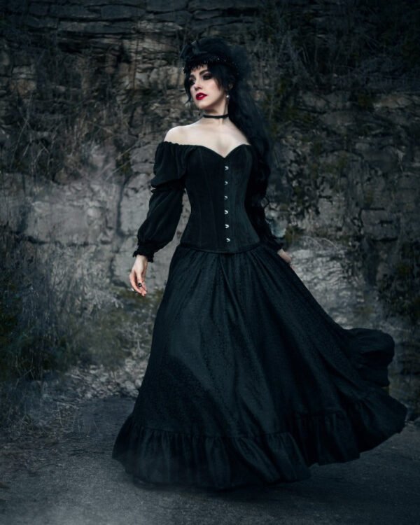 Victorian Gothic Witch Halloween Corset Vampire Costume