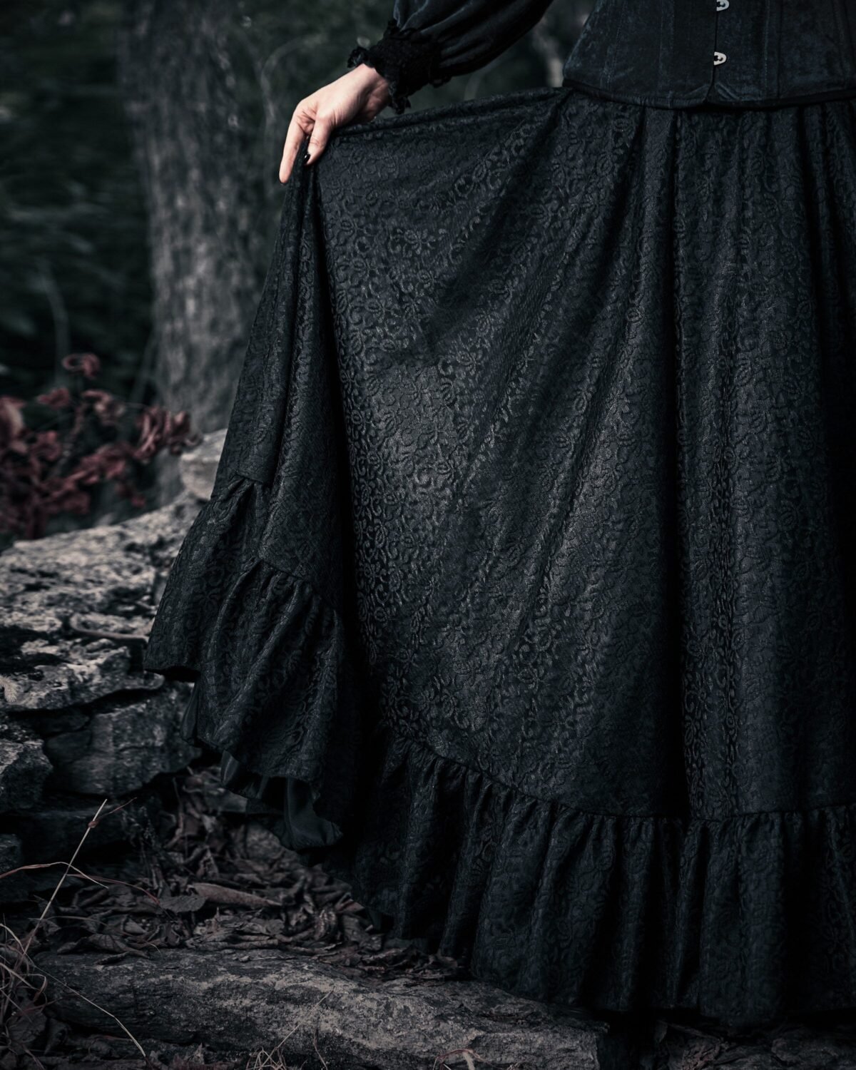 Victorian Gothic Witch Halloween Corset Vampire Costume