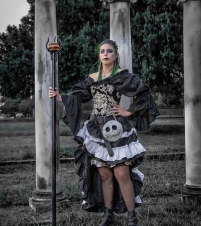 Witch Boned Halloween Corset Gothic Costume