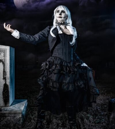 Witch Corset Skellington Inspired Halloween Cosplay Costume