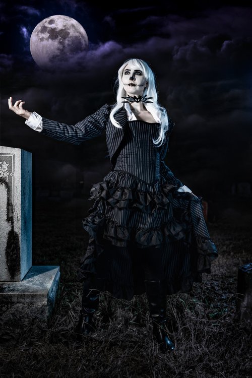 Witch Corset Skellington Inspired Halloween Cosplay Costume