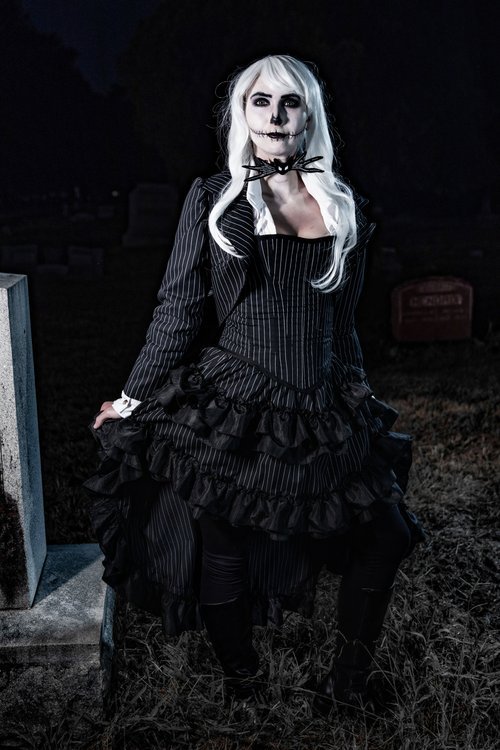 Witch Corset Skellington Inspired Halloween Cosplay Costume