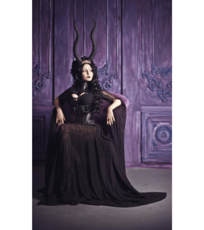 Witch Gothic Corset With Black Dress