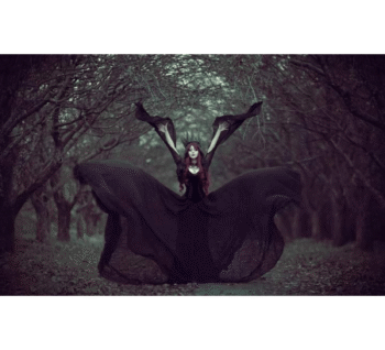 Witch Gothic Corset With Black Dress