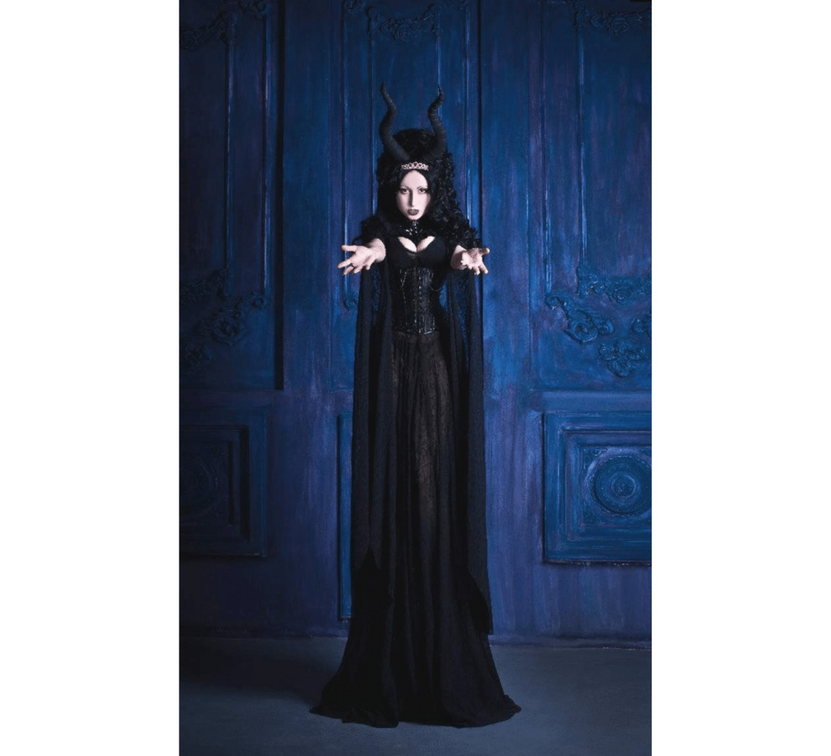 Witch Gothic Corset With Black Dress