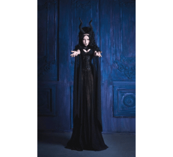 Witch Gothic Corset With Black Dress