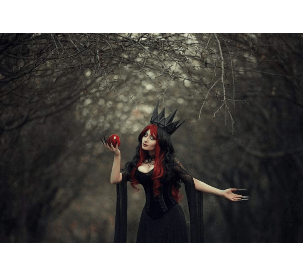 Witch Gothic Corset With Black Dress