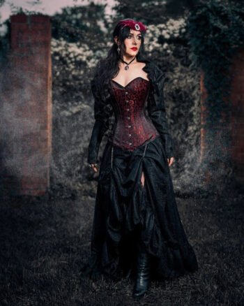 Witch Overbust Corset Cosplay Costume For Halloween