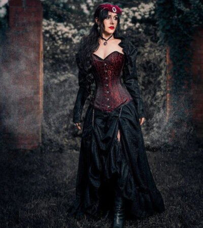 Witch Overbust Corset Cosplay Costume For Halloween