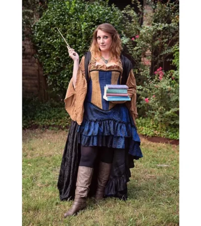 Witch Overbust Steel Boned Halloween Corset Gothic Costume womencorset.com