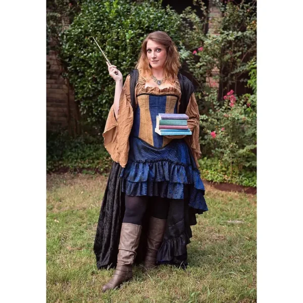 Witch Overbust Steel Boned Halloween Corset Gothic Costume womencorset.com