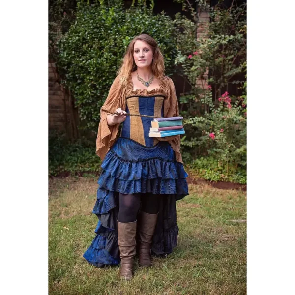 Witch Overbust Steel Boned Halloween Corset Gothic Costume womencorset.com