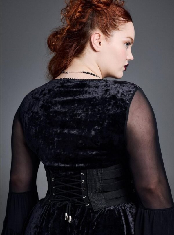 Black half bust underbust plus size corset waist belt womencorset.com