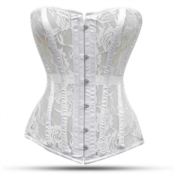 authentic steel boned corset, White steel boned corset, boned corset support, boned fashion corset, built-in bra corset, corset lingerie, corset outerwear, corset top styling, corset with bust support, full-coverage corset, genuine steel boned corset, gothic corset design, heavy-duty steel-boned corset, hips and curves corset, over the bust shapewear, overbust corset, plus-size corset options, real steel boned corset, steel boned corset, steel boned corset dress, steel boned corset for waist training, steel boned corset lingerie, steel boned corset plus size, steel boned corset top, steel boned overbust corset, steel boned overbust waist trainer, steel boned Victorian corset, strapless corset top, structured bodice, tight-lacing corset, Victorian hourglass corset, waist training