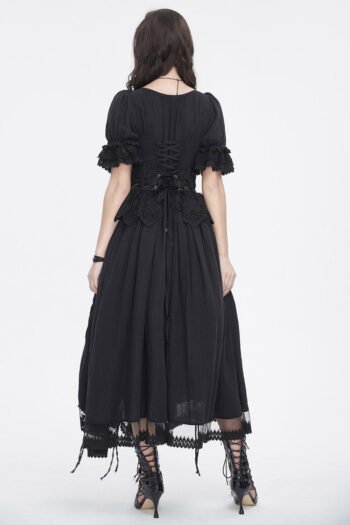 Black gothic mesh underbust plus size corset top for women womencorset.com