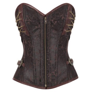 Authentic Steel Boned Punk Corset long Torso