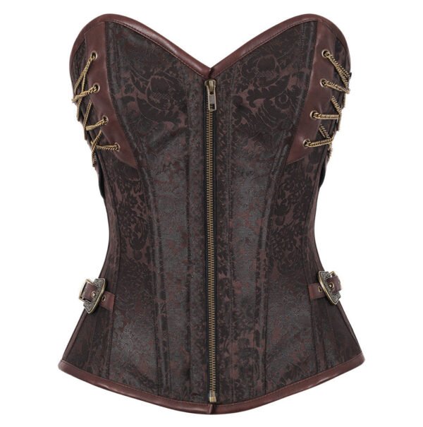 Authentic Steel Boned Punk Corset long Torso
