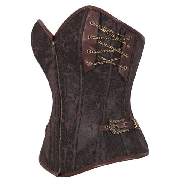 Authentic Steel Boned Punk Corset long Torso
