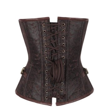 Authentic Steel Boned Punk Corset long Torso