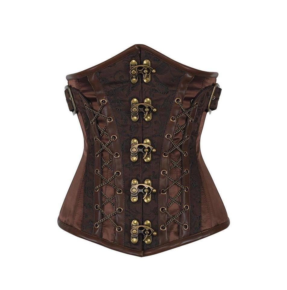 Authentic Underbust Steampunk Corset With Metal Chain