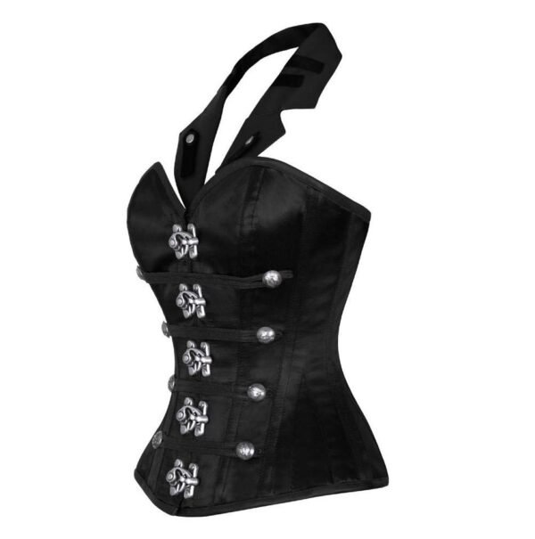 Black Gothic Steampunk Halter Neck Corset