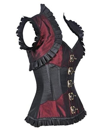 Burgundy Steampunk Corset With Jacket