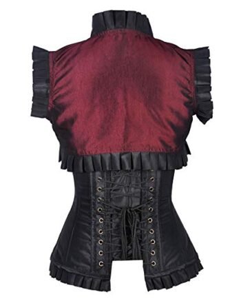 Burgundy Steampunk Corset With Jacket