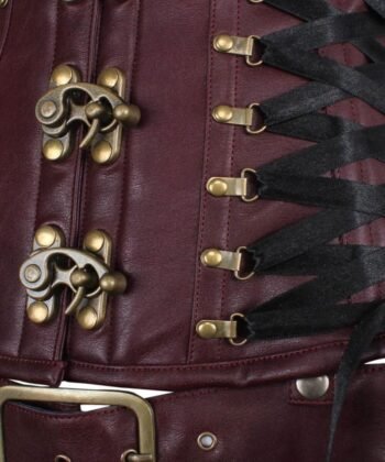 Criss Cross Steampunk Corset with Detachable Belt