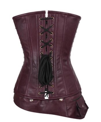 Criss Cross Steampunk Corset with Detachable Belt