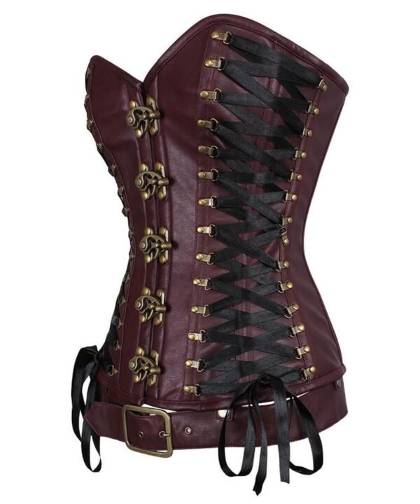Criss Cross Steampunk Corset with Detachable Belt