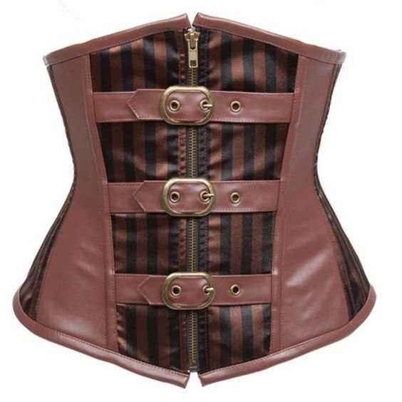 Faux Leather Underbust Punk Women Corset