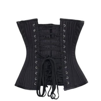 Gothic Steampunk Overbust Corset With Chains and Front Zippers