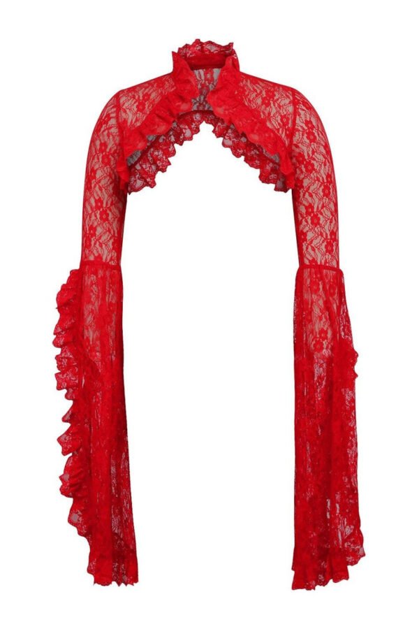 Halloween Red Overbust Steel Boned 3 piece Witch Costume