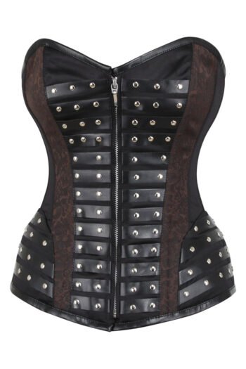 Heavy Duty Steampunk Overbust Leather Corset