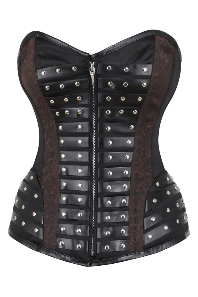 Heavy Duty Steampunk Overbust Leather Corset
