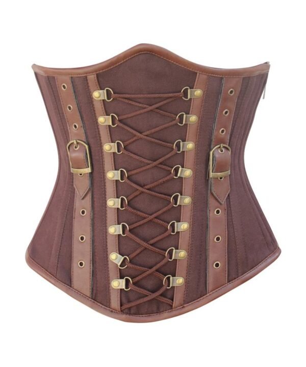Instant Shape Criss Cross Cotton Steampunk Underbust Corset