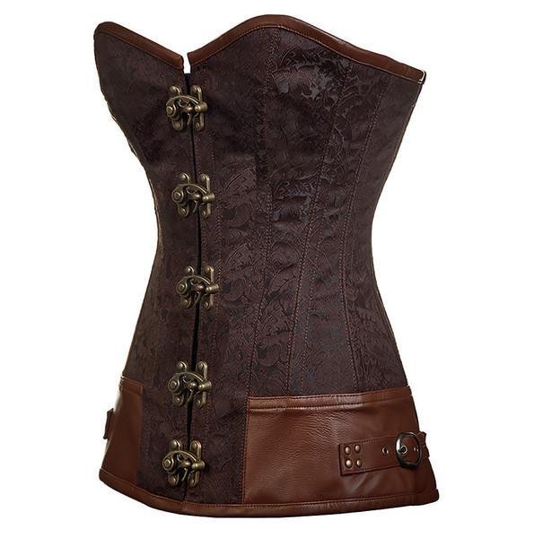 Overbust Punk Women Leather Corset