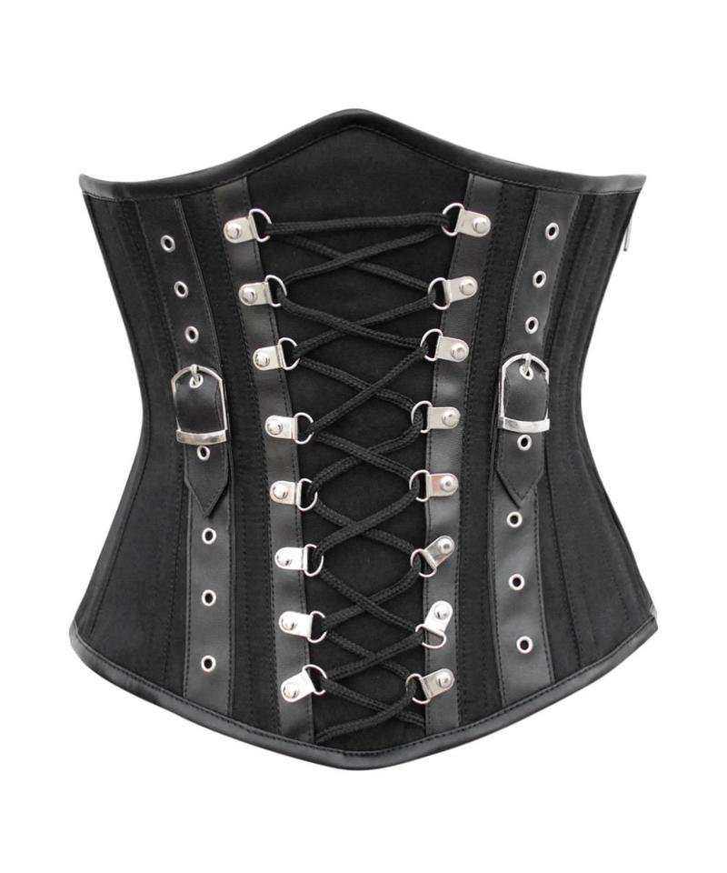 Shape Criss Cross Cotton Steampunk Underbust Waist Corset