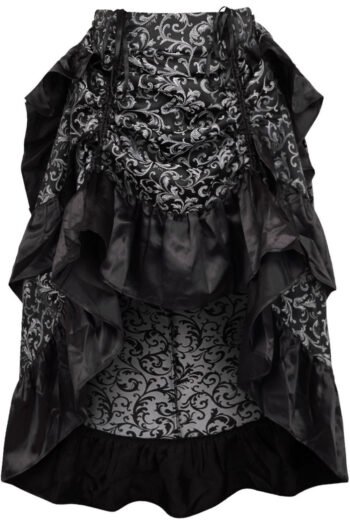 Silver Brocade Corset 2 Piece Halloween Dress Set