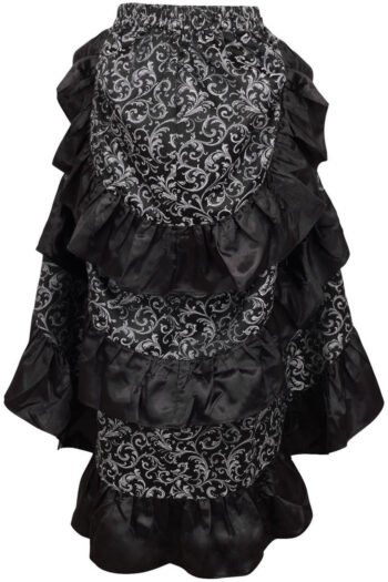 Silver Brocade Corset 2 Piece Halloween Dress Set