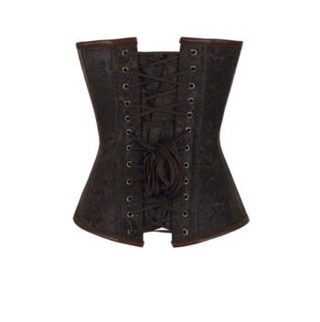 Steampunk Overbust Waist Trainer Corset With Chain