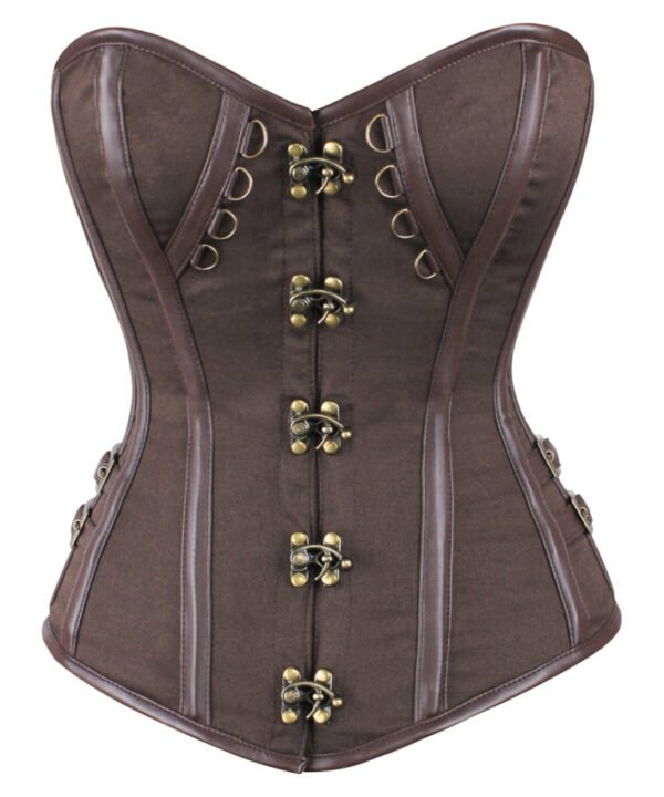 Steel Boned Overbust Cotton Steampunk Corset
