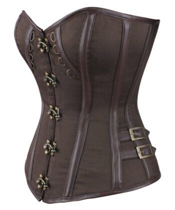 Steel Boned Overbust Cotton Steampunk Corset