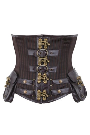 Striped Pirate Underbust Steampunk Corset