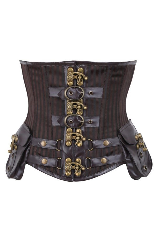Striped Pirate Underbust Steampunk Corset