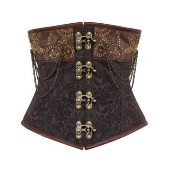 Underbust Steampunk Embroidered Corset