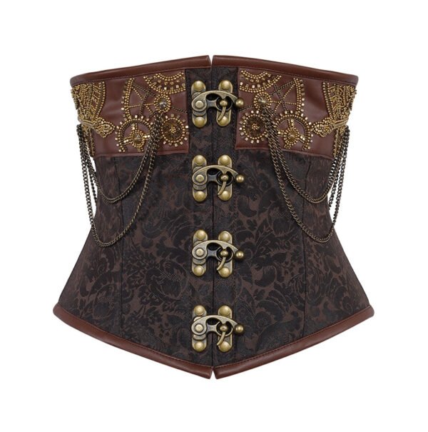 Underbust Steampunk Embroidered Corset